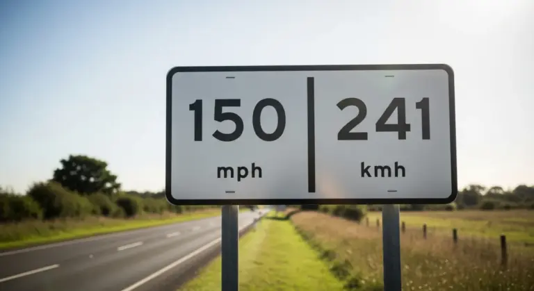 Equivalent de 150 mph en kilometres par heure