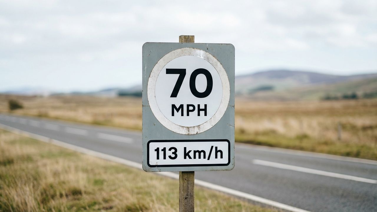 Equivalent de 70 miles per hour en kilometres par heure