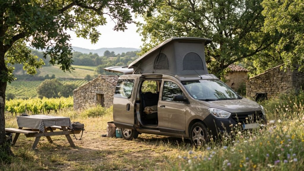 Image du camping-car Dacia généré par IA