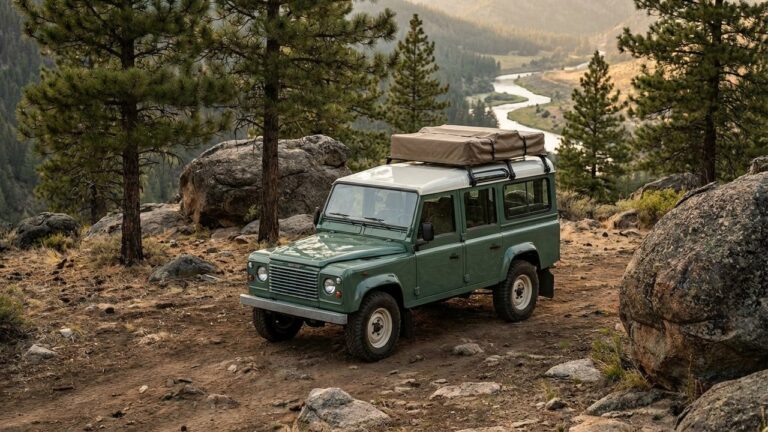 Landiste passionné de Land Rover Defender restauré