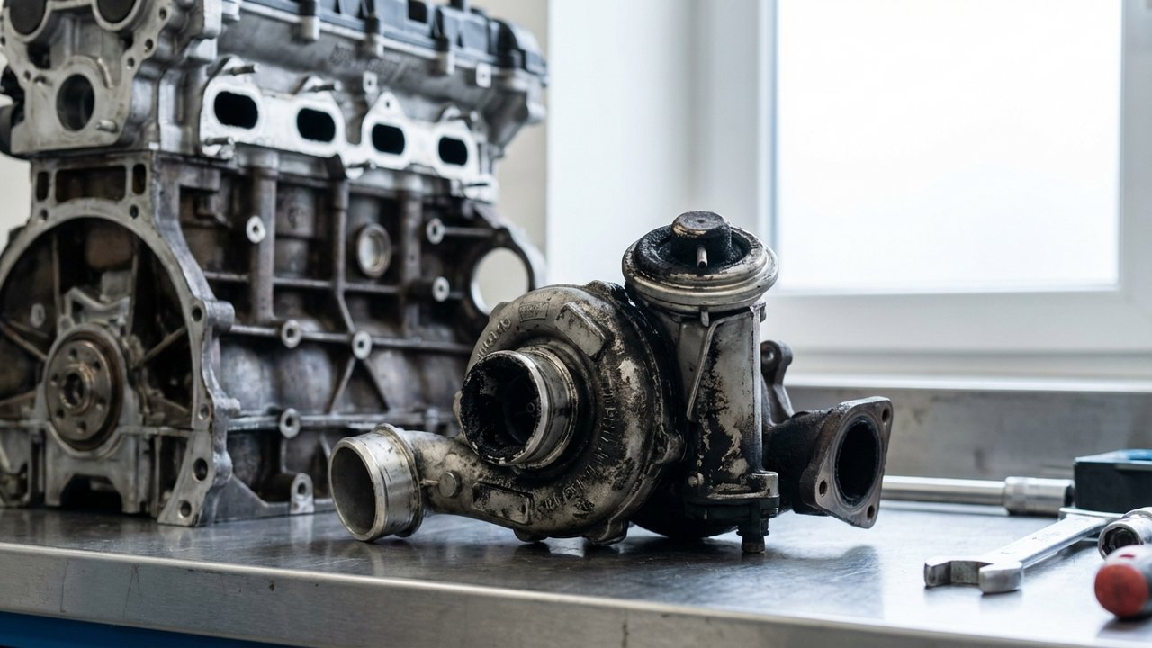 Encrassement du turbo et de la vanne EGR d'un moteur PureTech