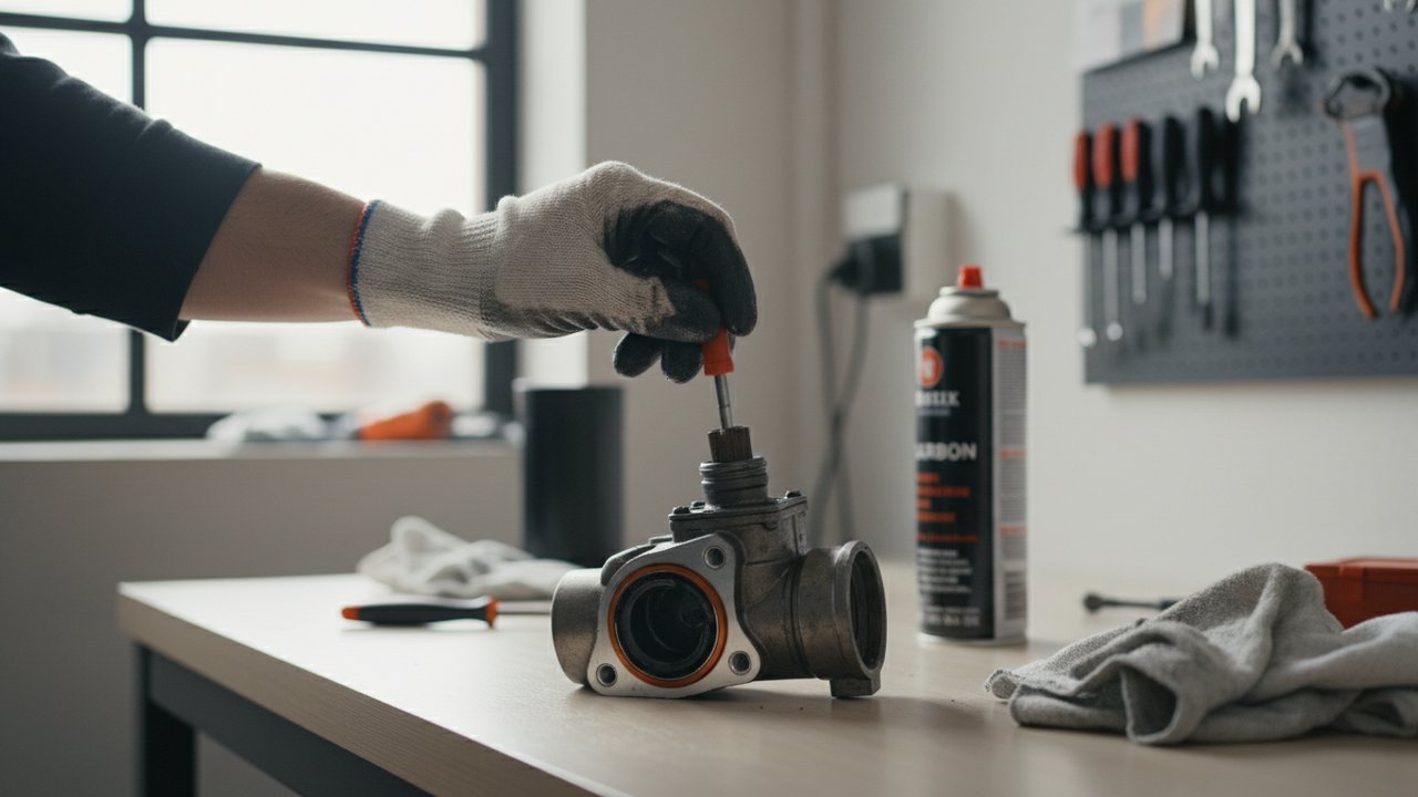 Actionnement manuel de la vanne EGR lors du nettoyage