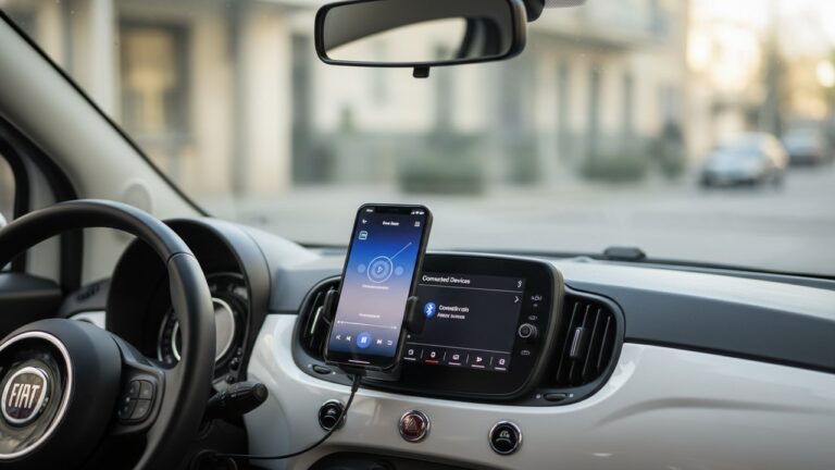 Appairage Bluetooth d'un smartphone sur une Fiat 500