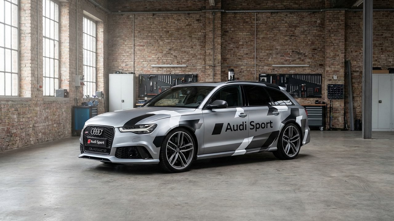 L'Audi RS6 C7 en camouflage DTM de GMK, voiture virale de 2016