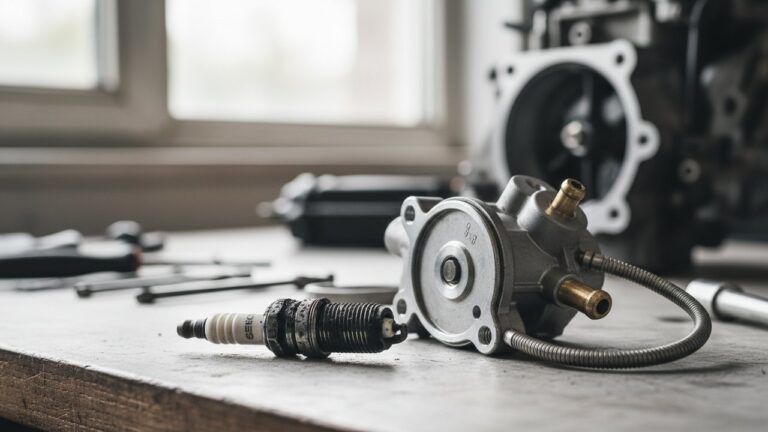 Bougie d'allumage encrassée et pompe à essence défaillante