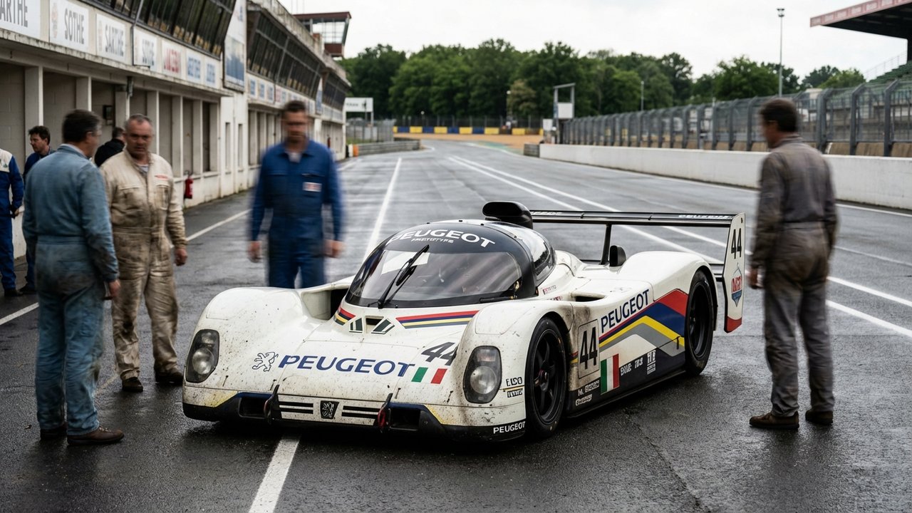 Prototype Peugeot 905, voiture de course championne du Mans 1990-1992