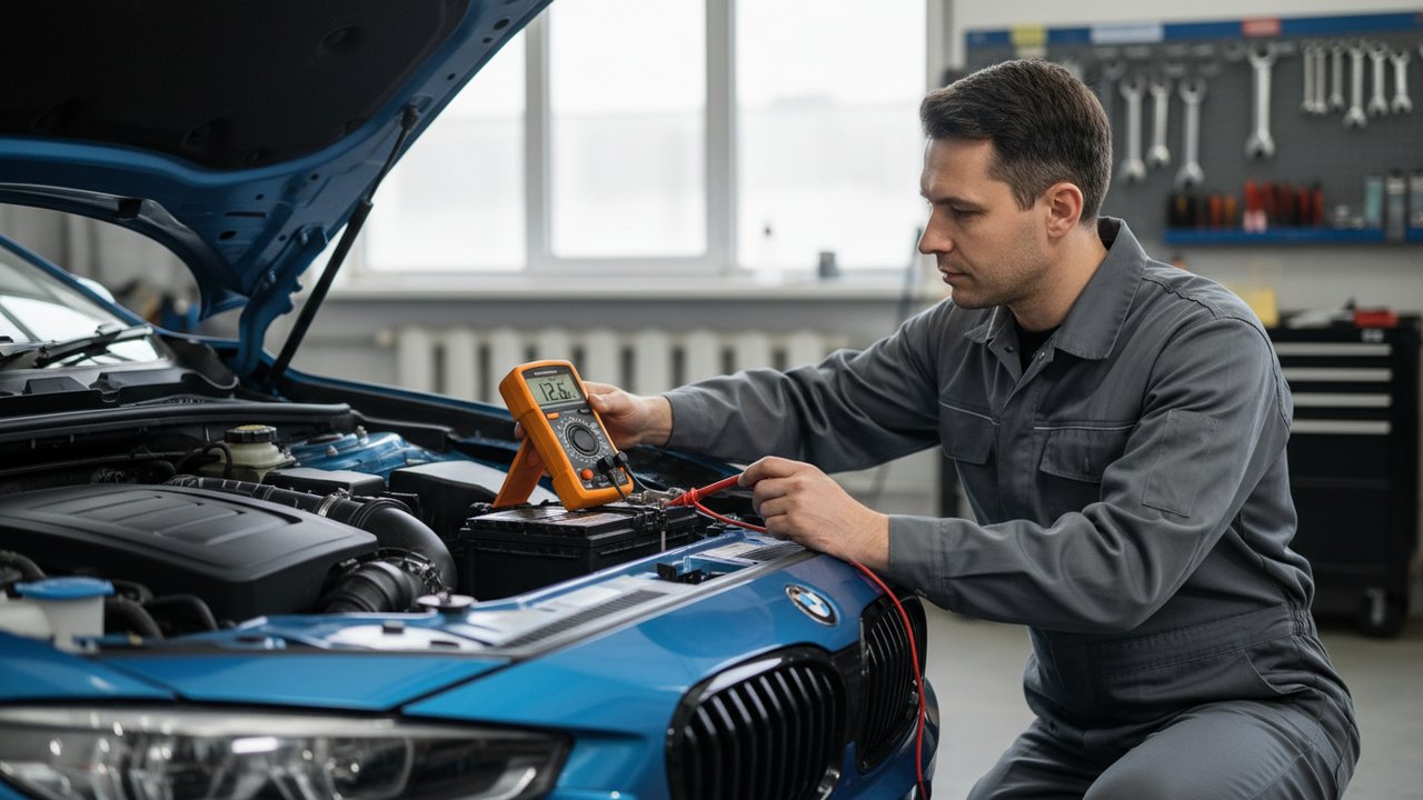 Vérification de la tension de batterie avec un multimètre