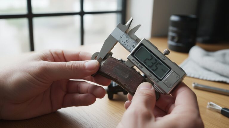 Inspection de l'usure d'une plaquette de frein à disque