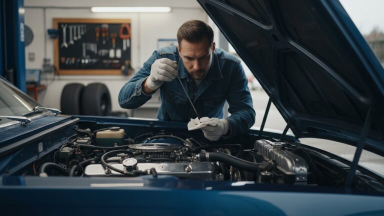 Vérification du niveau d'huile moteur avant démarrage