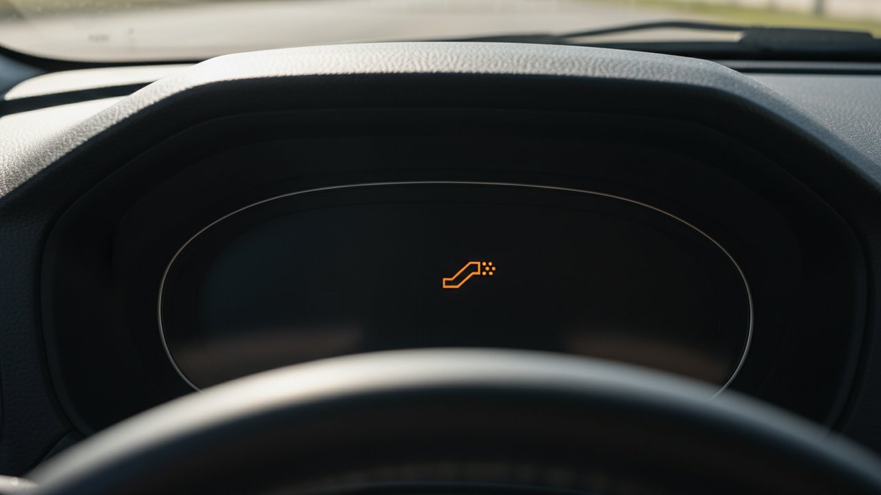 Voyant FAP allumé sur le tableau de bord d'une voiture diesel