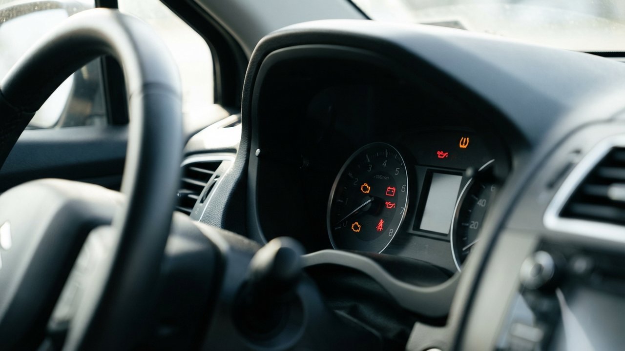 Voyants d'alerte du tableau de bord en rouge, orange et jaune