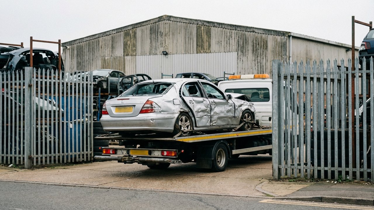 Voiture détruite après accident déclarée à l'écrasement de carte grise