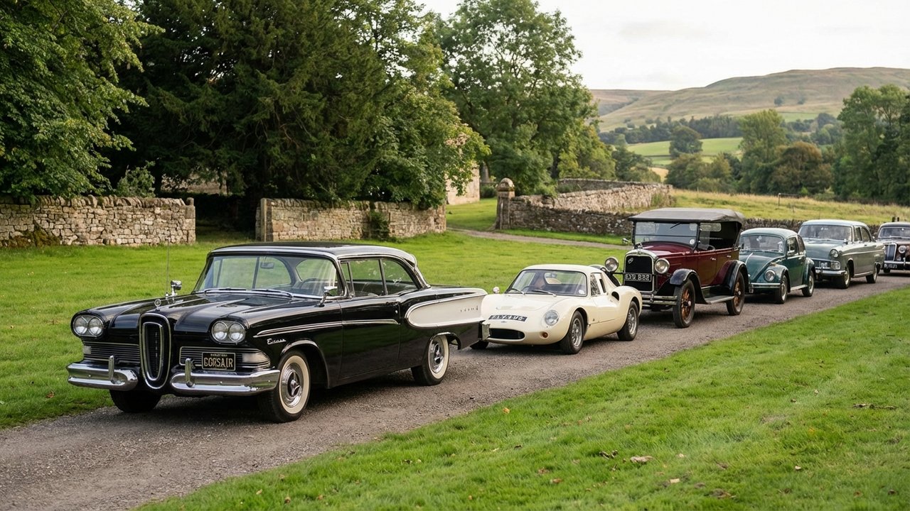 Voitures historiques des marques automobiles disparues commençant par E