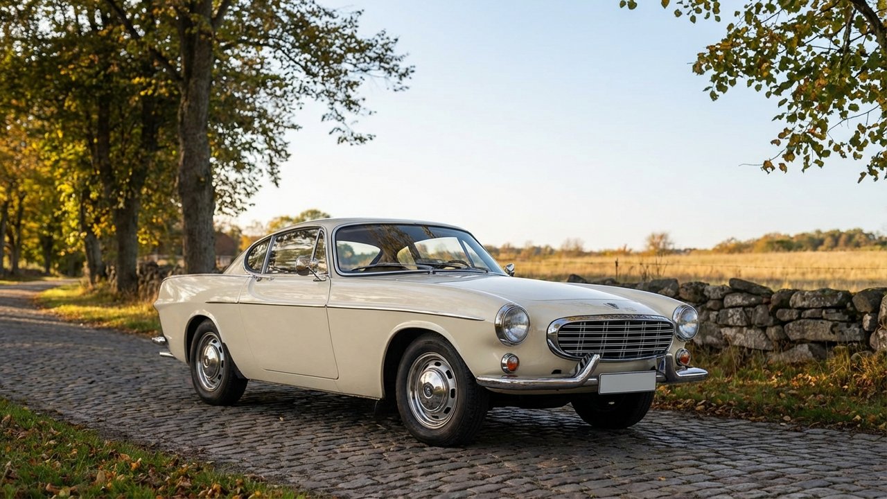 Volvo P1800 coupé, élégante automobile avec freins à disques et moteur B20