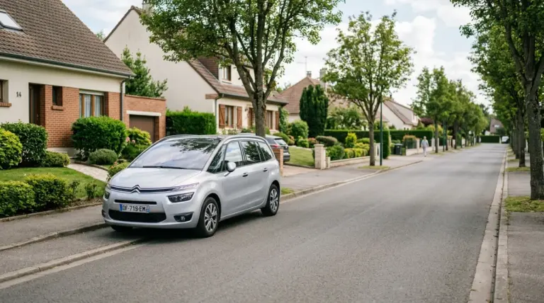 Citroën C4 Picasso gris stationné, modèle à éviter