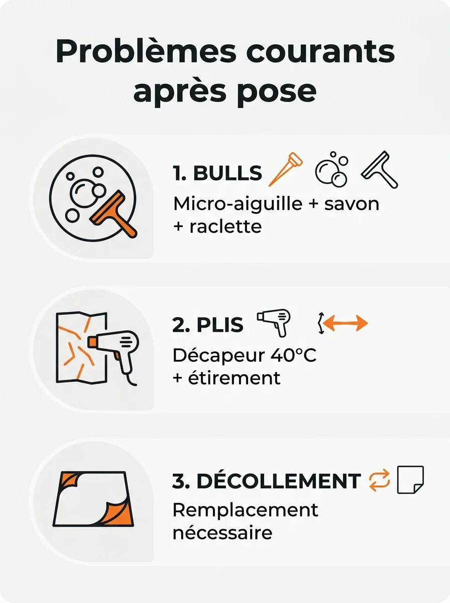 Infographie : problèmes courants et solutions pour un film teinté