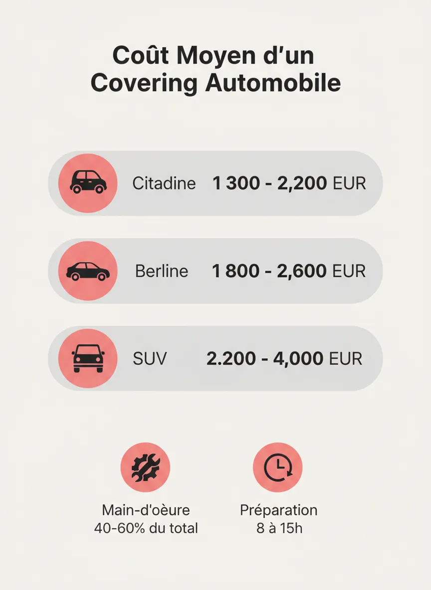 Infographie : tarifs de peinture automobile par type de véhicule