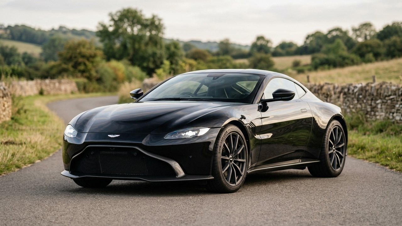 Aston Martin Vantage coupé vue de trois-quarts avant
