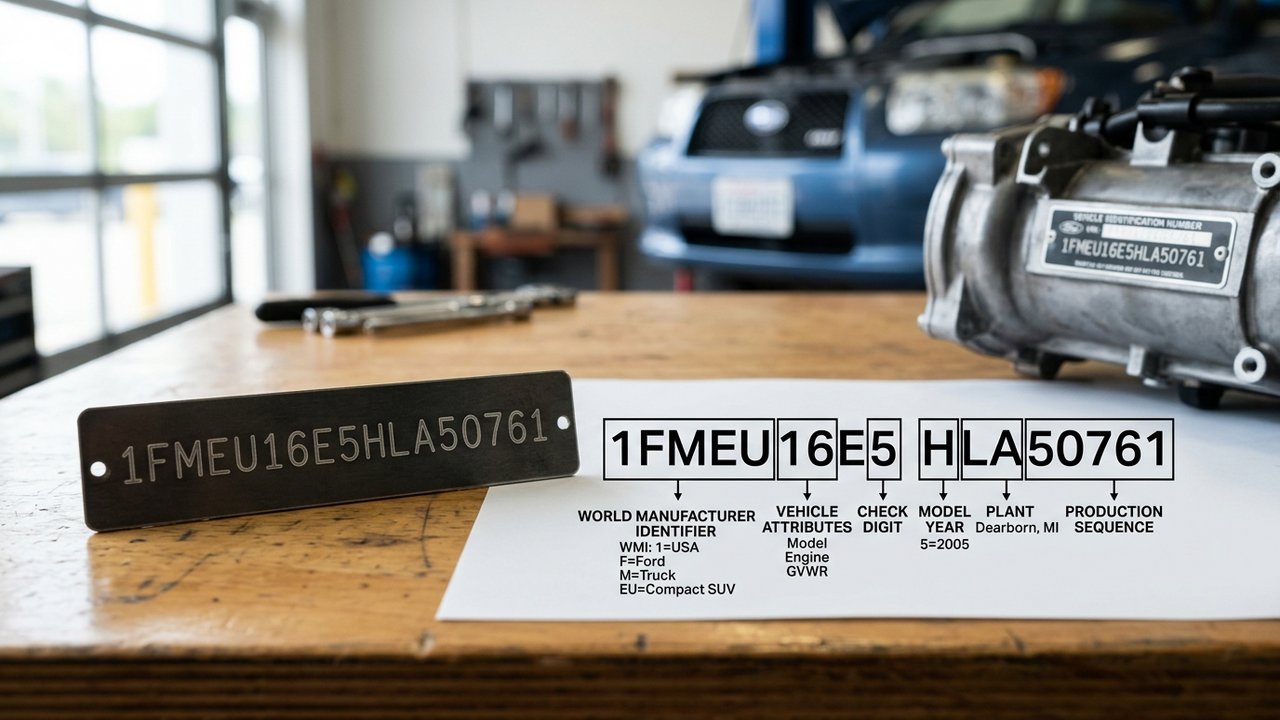 Décodage des 17 caractères du numéro VIN automobile