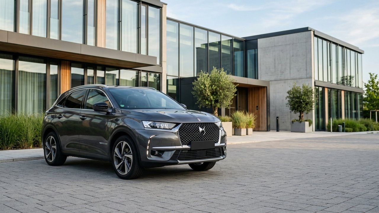 DS7 Crossback SUV premium garé en façade