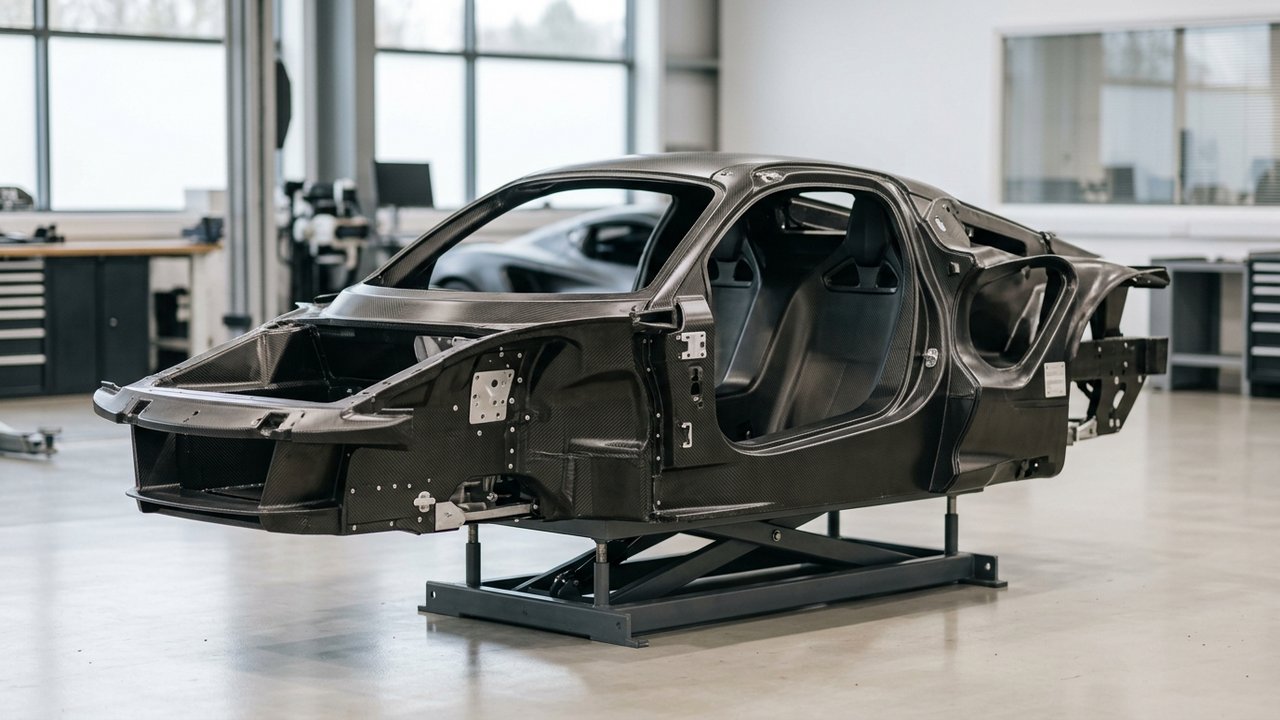 Châssis en fibre de carbone ultra-léger de la Lotus Evija