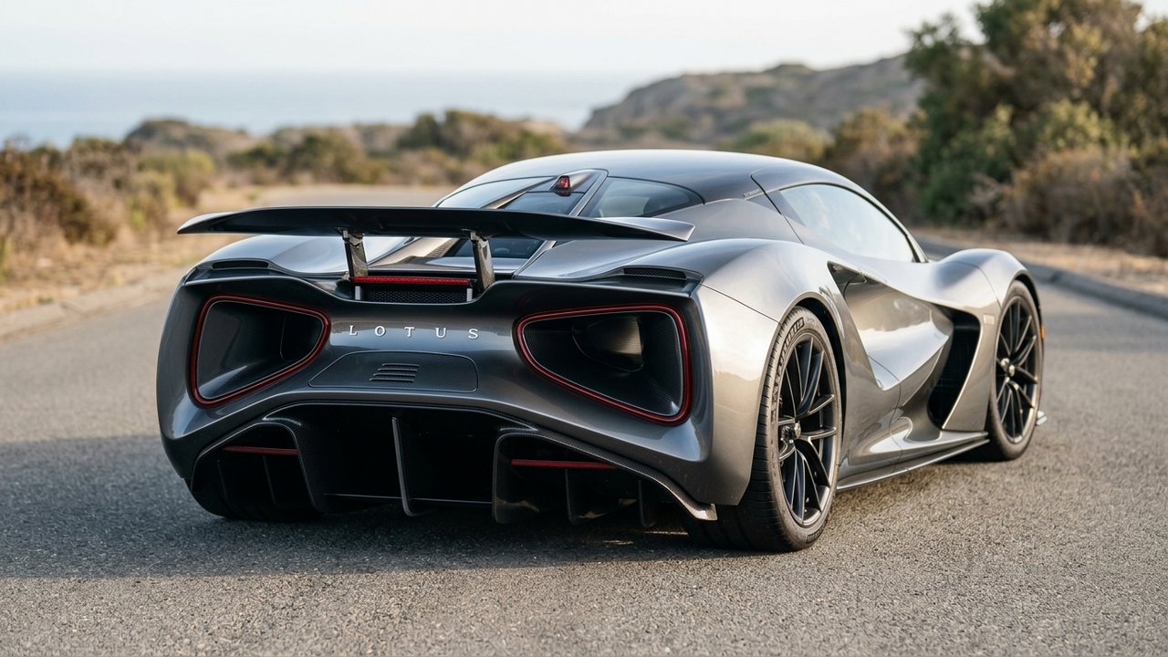 Design aérodynamique arrière de la Lotus Evija avec tunnels Venturi