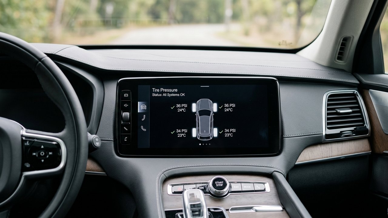 Réinitialisation du système TPMS sur l'écran du tableau de bord