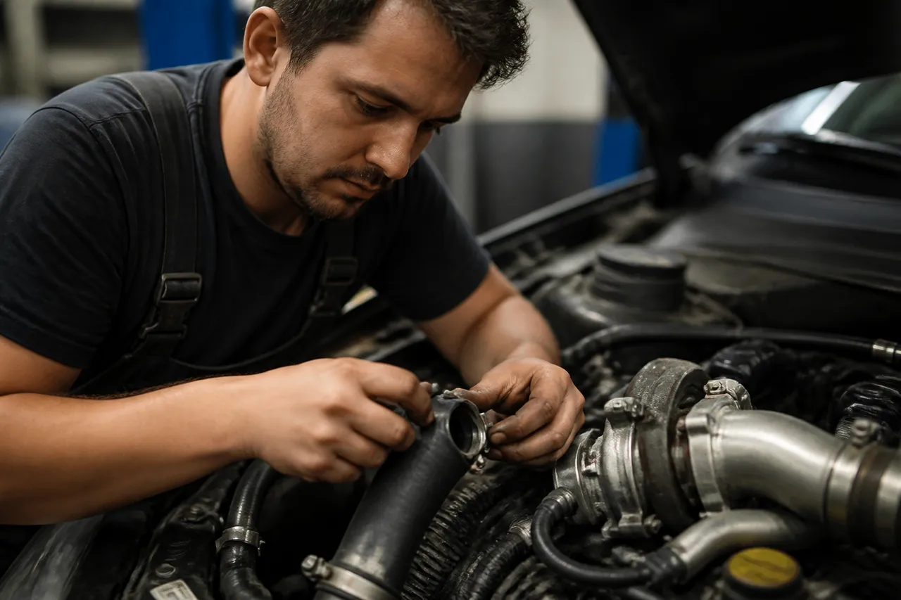 Remplacement du joint de durite turbo après nettoyage